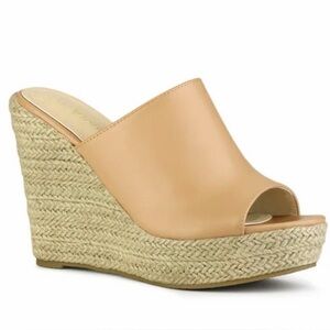 Allegra K Women's Tan Wedge Sandals Size 7